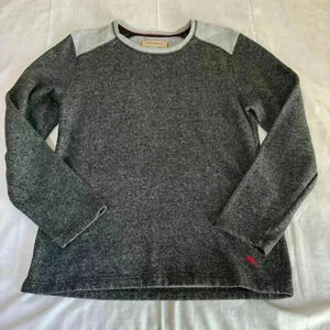 Tommy Bahama Sweater Mens Medium Gray Pullover Fleece Long Sleeve Modern Casual